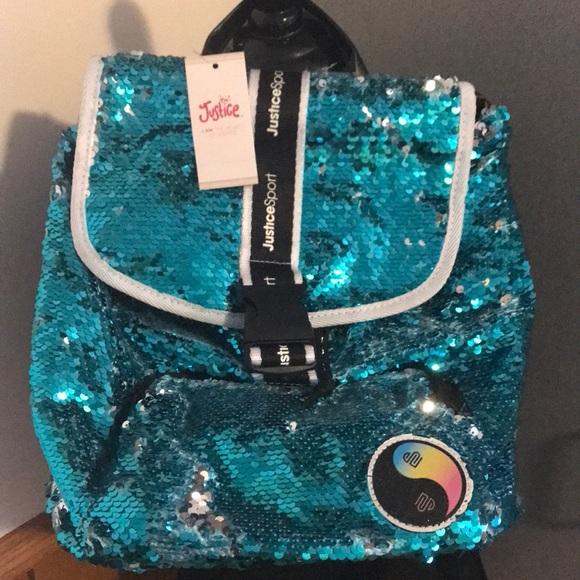 Justice Accessories Nwt Justice Turquoise Sequins Backpack Poshmark